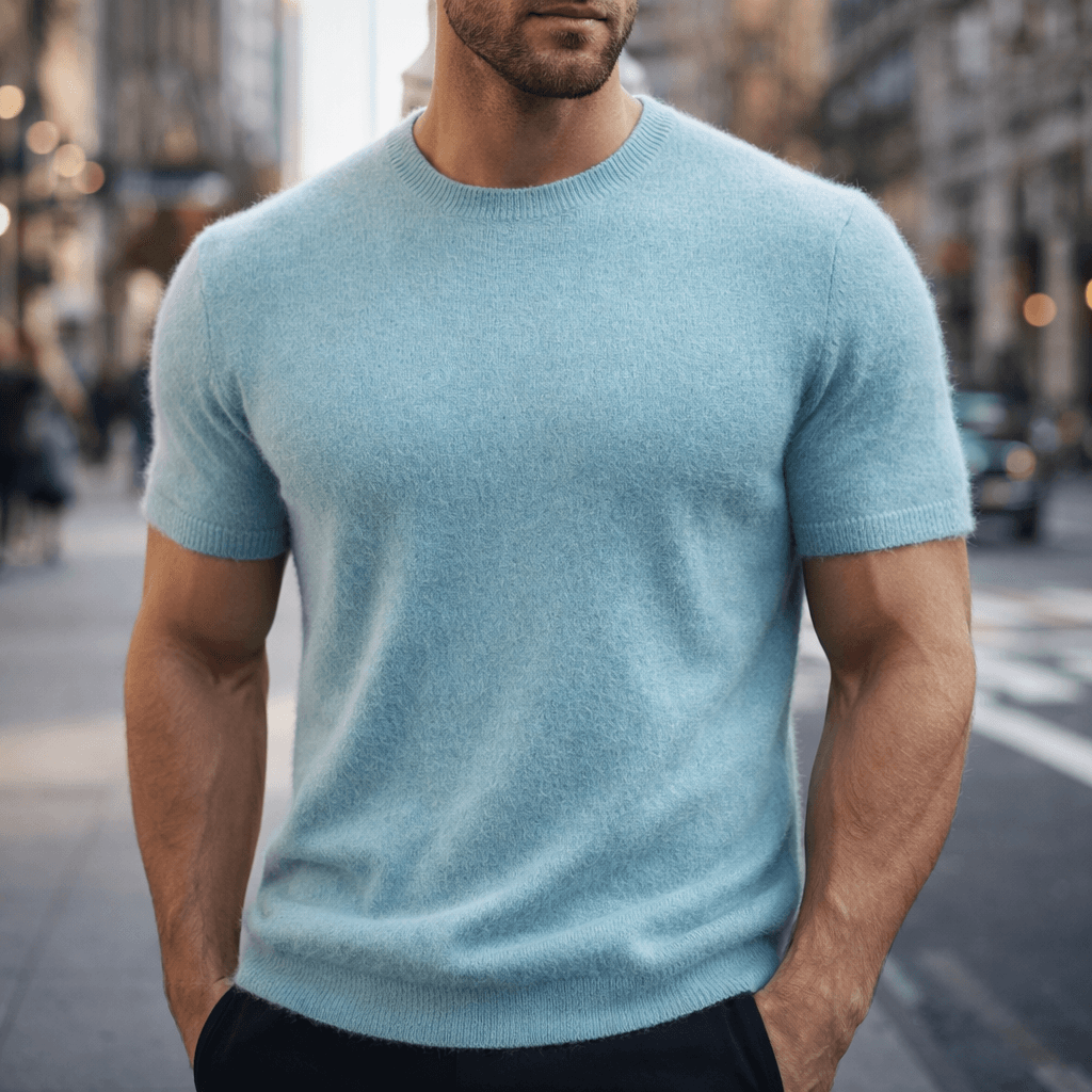 Elliot &amp; Stone Auro Cashmere Tee Lightweight Breathable T-Shirt