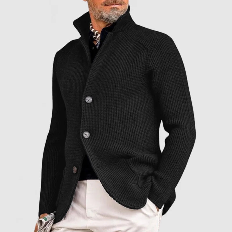 Saint Aurell Laurent Ribbed Cotton-Wool Blend Shawl Cardigan