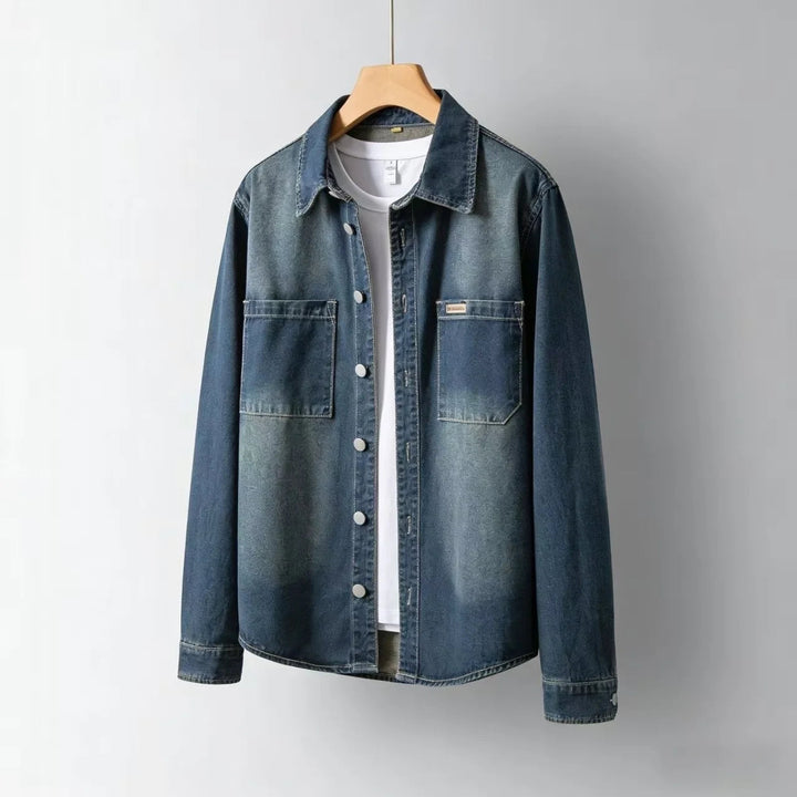 Elliot &amp; Stone Ironside Denim Overshirt Relaxed Fit Casual