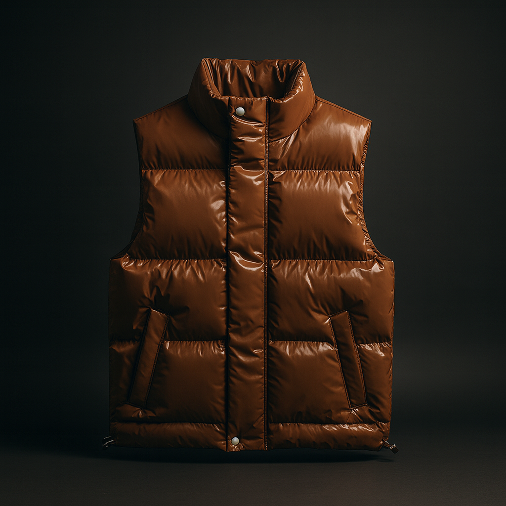 Saint Aurell Ravello Quilted Puffer Vest Matte Finish Sleeveless Jacket