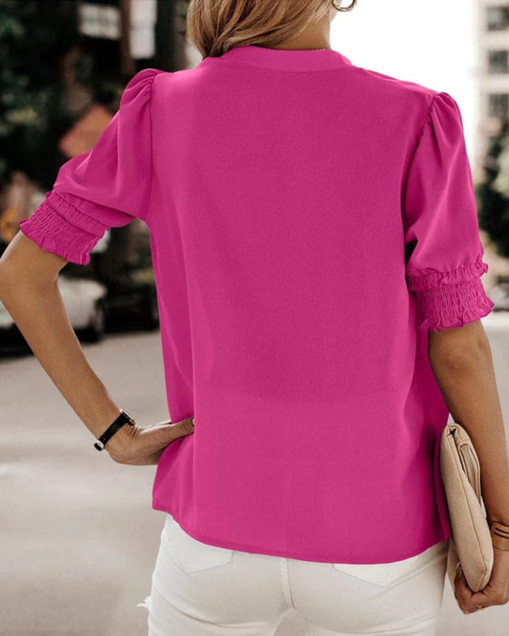 https://cdn.shopify.com/s/files/1/0830/7487/5738/files/Aria___Premium_Smocked_Cuff_V-Neck_Blouse_6.jpg?v=1778598152