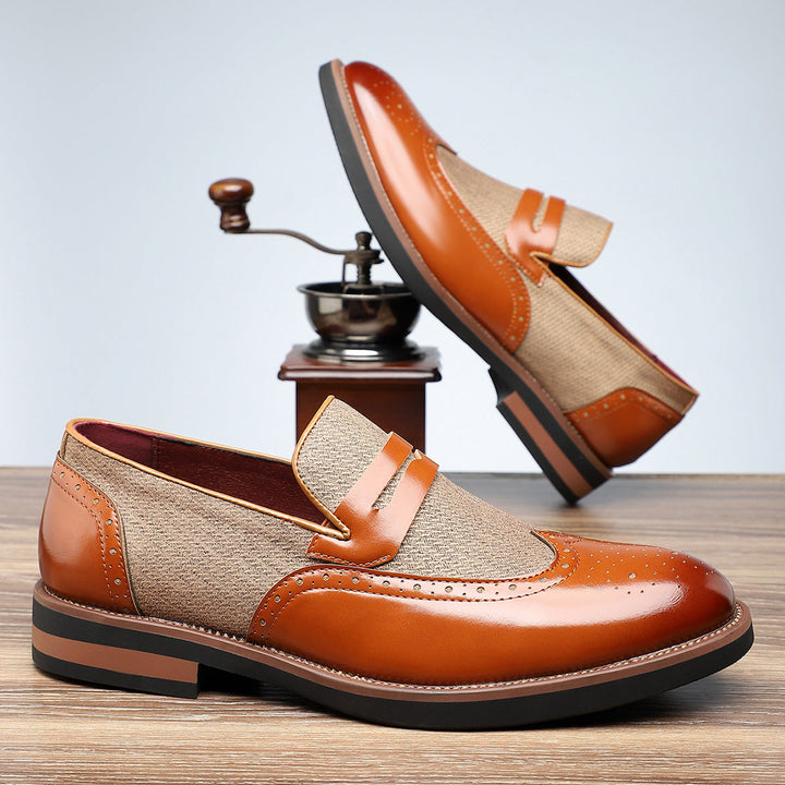 Saint Aurell Cambridge Signature Penny Strap Dress Shoes
