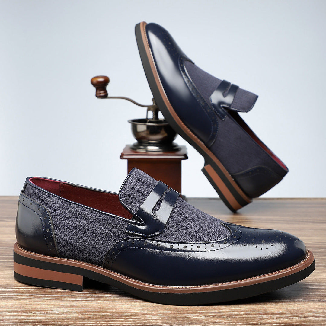 Saint Aurell Cambridge Signature Penny Strap Dress Shoes