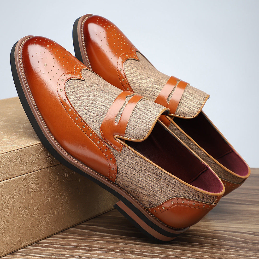 Saint Aurell Cambridge Signature Penny Strap Dress Shoes