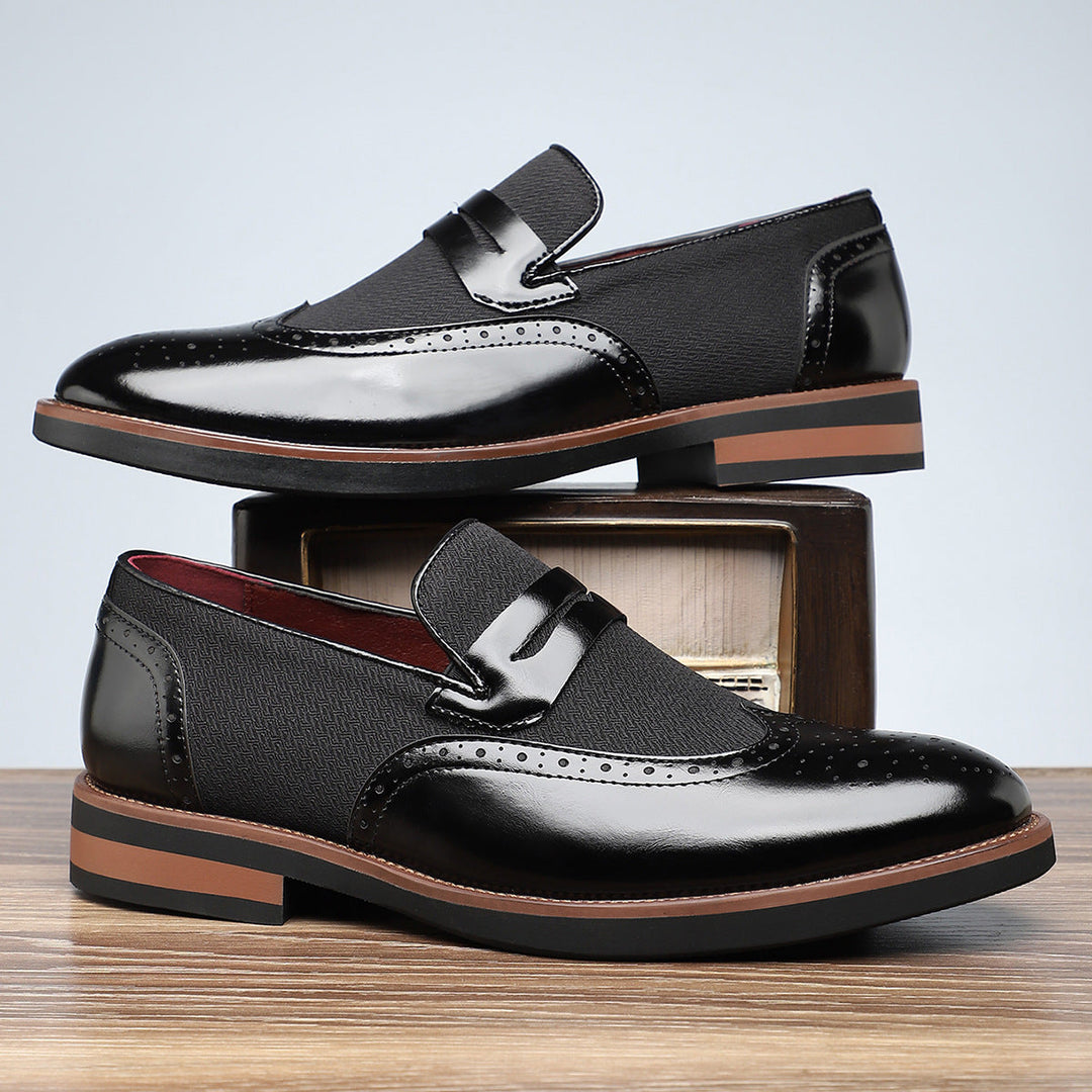 Saint Aurell Cambridge Signature Penny Strap Dress Shoes