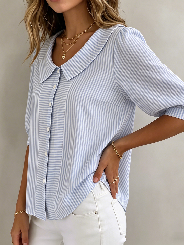 https://cdn.shopify.com/s/files/1/0830/7487/5738/files/Gina___Elegant_Vertical_Striped_Quarter_Sleeve_Blouse_2.png?v=1778598152