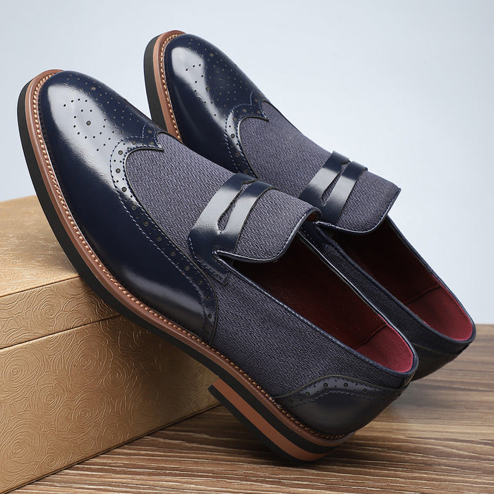 Saint Aurell Cambridge Signature Penny Strap Dress Shoes
