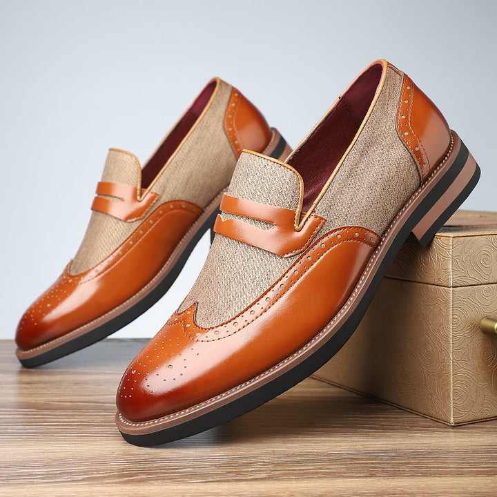 Saint Aurell Cambridge Signature Penny Strap Dress Shoes