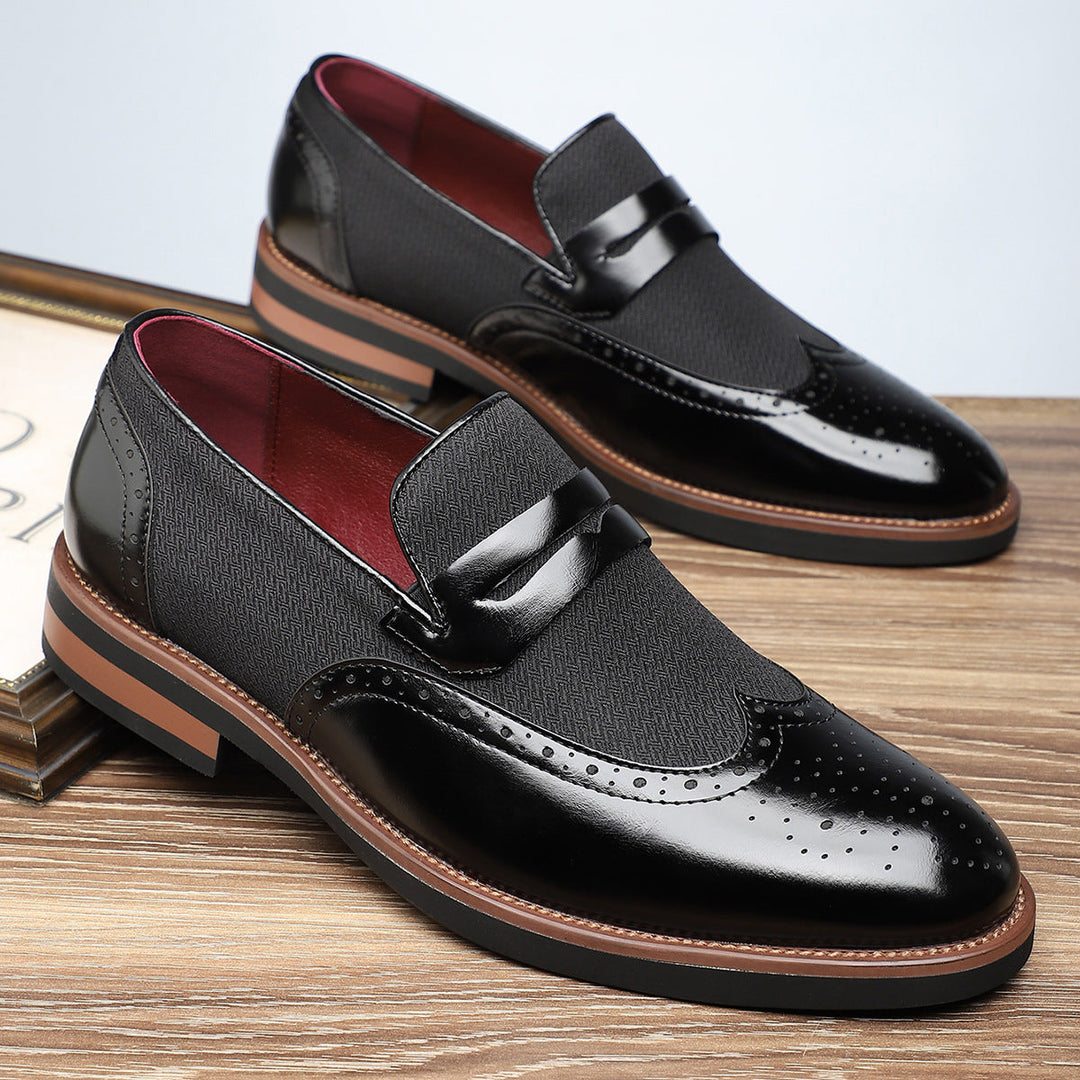 Saint Aurell Cambridge Signature Penny Strap Dress Shoes