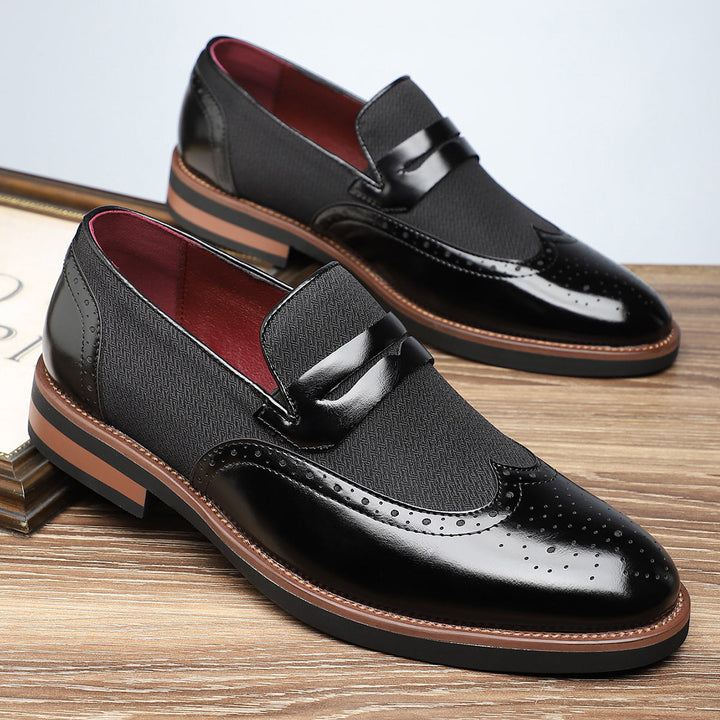 Saint Aurell Cambridge Signature Penny Strap Dress Shoes