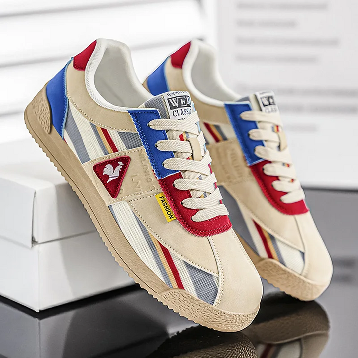 Elliot &amp; Stone Jensen Retro Sneakers Suede Mesh Low Top