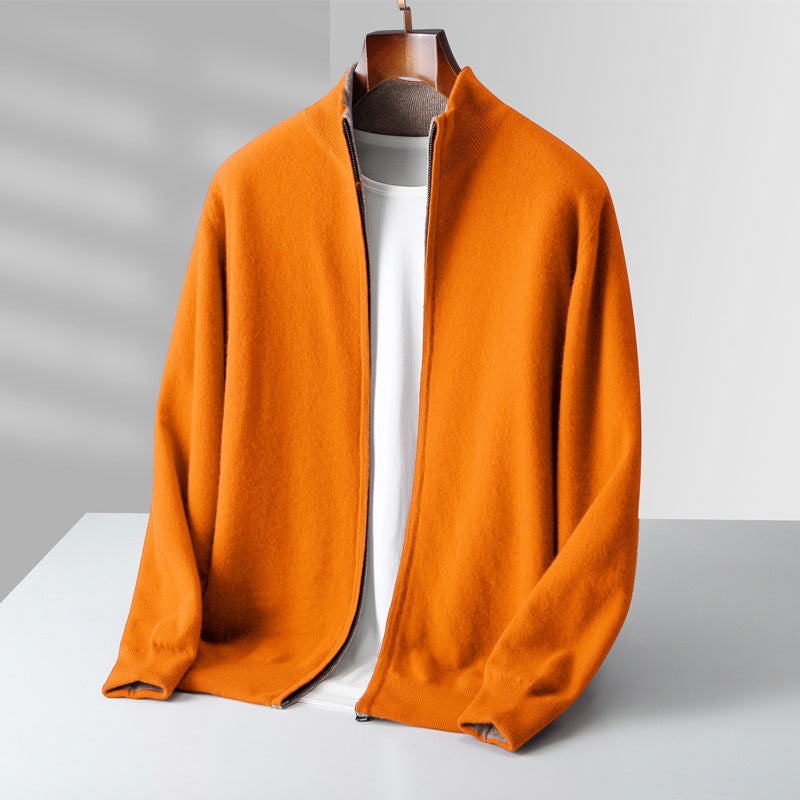 Saint Aurell Olympus Cashmere Zip Cardigan Premium Knit Full-Zip