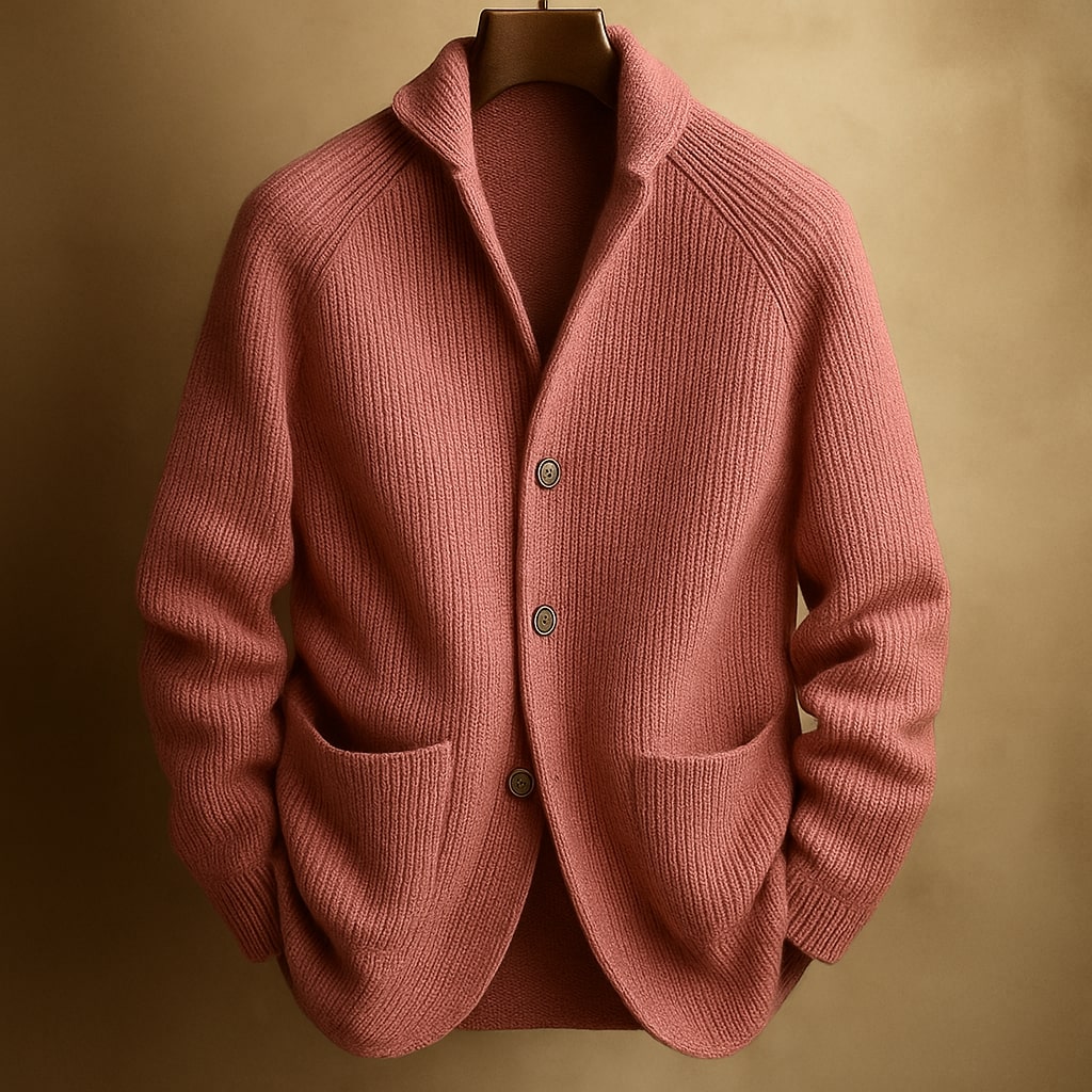 Saint Aurell Ashford Button Knit Sweater Relaxed Heavyweight Cardigan