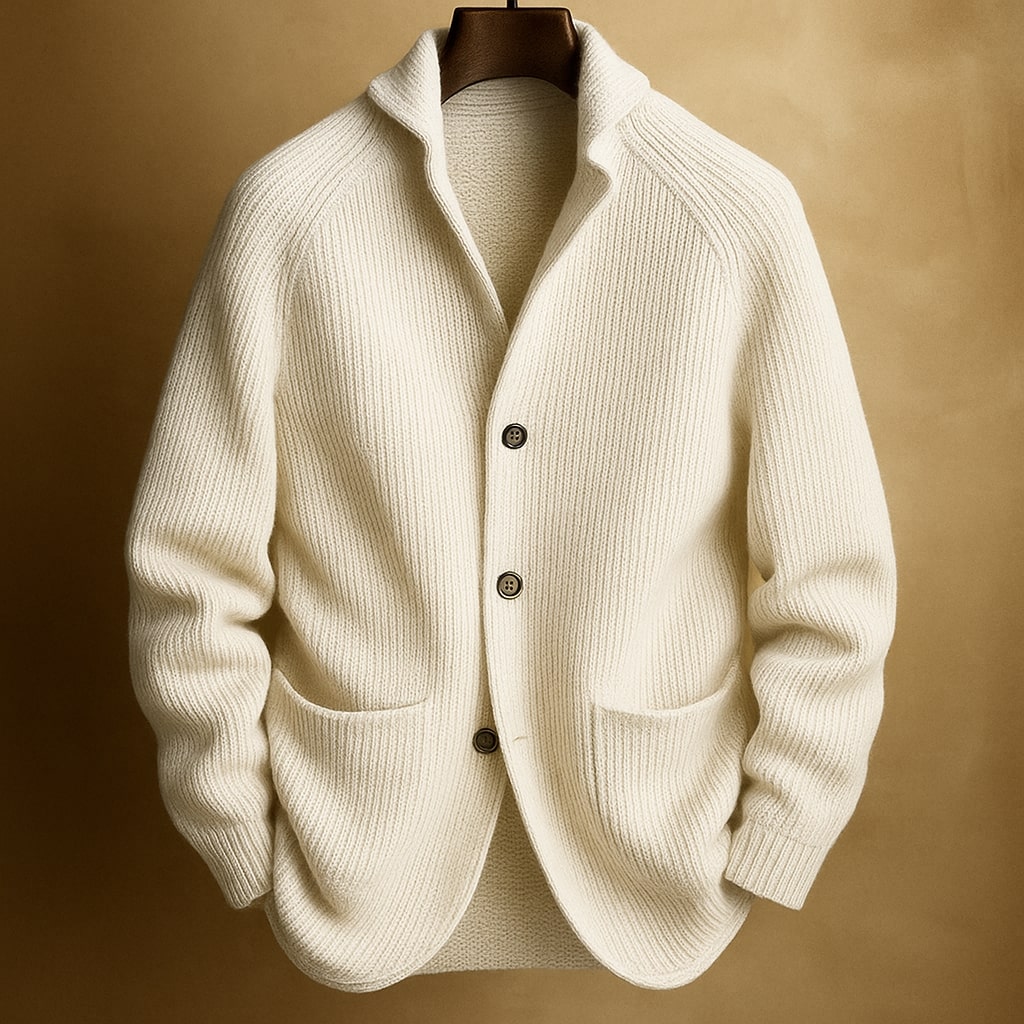 Saint Aurell Ashford Button Knit Sweater Relaxed Heavyweight Cardigan