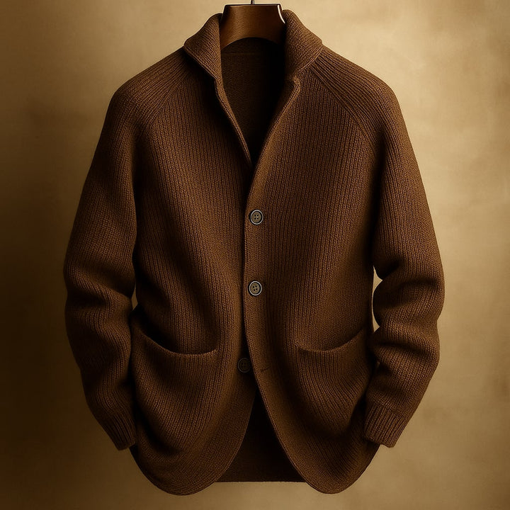 Saint Aurell Ashford Button Knit Sweater Relaxed Heavyweight Cardigan