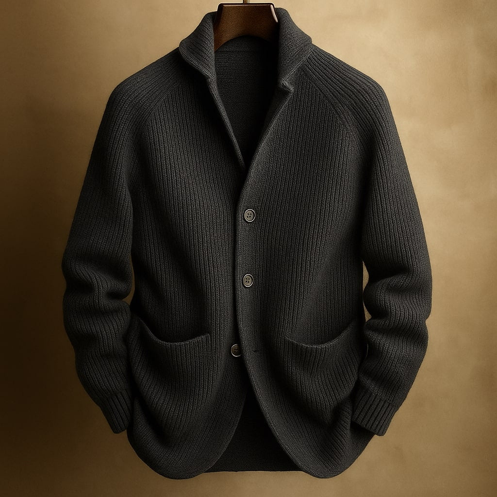 Saint Aurell Ashford Button Knit Sweater Relaxed Heavyweight Cardigan