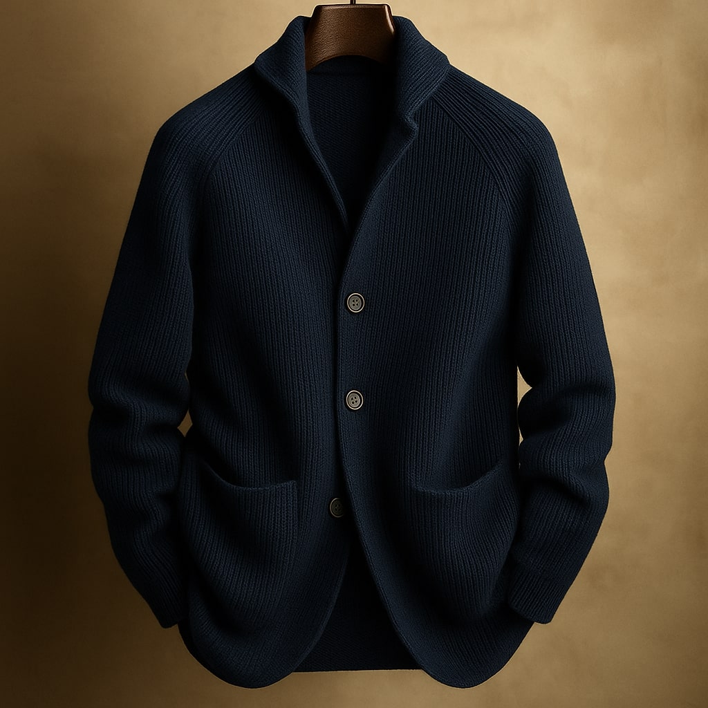 Saint Aurell Ashford Button Knit Sweater Relaxed Heavyweight Cardigan