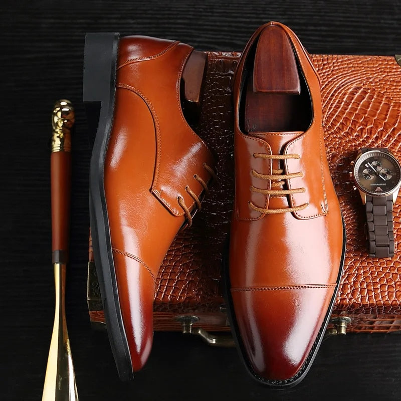 Elliot &amp; Stone Classic Gentleman Handcrafted Leather Derby Shoes