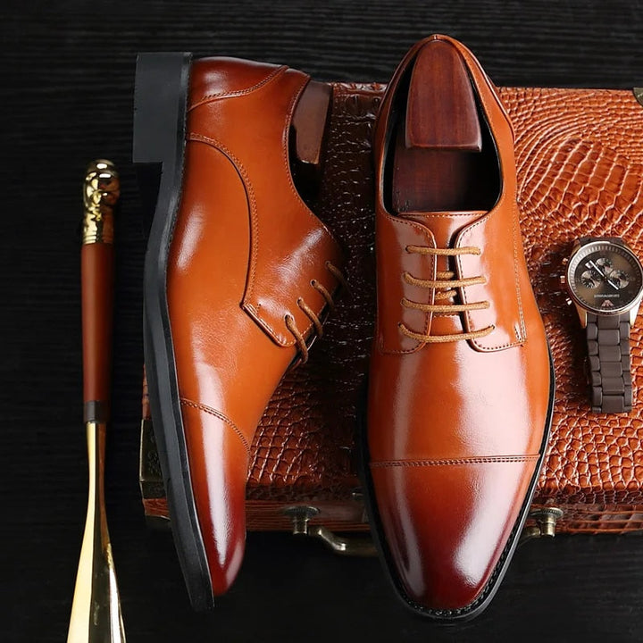 Elliot &amp; Stone Classic Gentleman Handcrafted Leather Derby Shoes