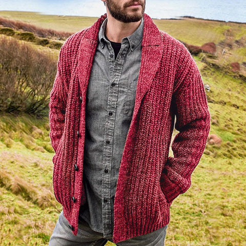 Men's Comfortable Cardigan Button Closure Pockets Knitwear - Elliot & Stone