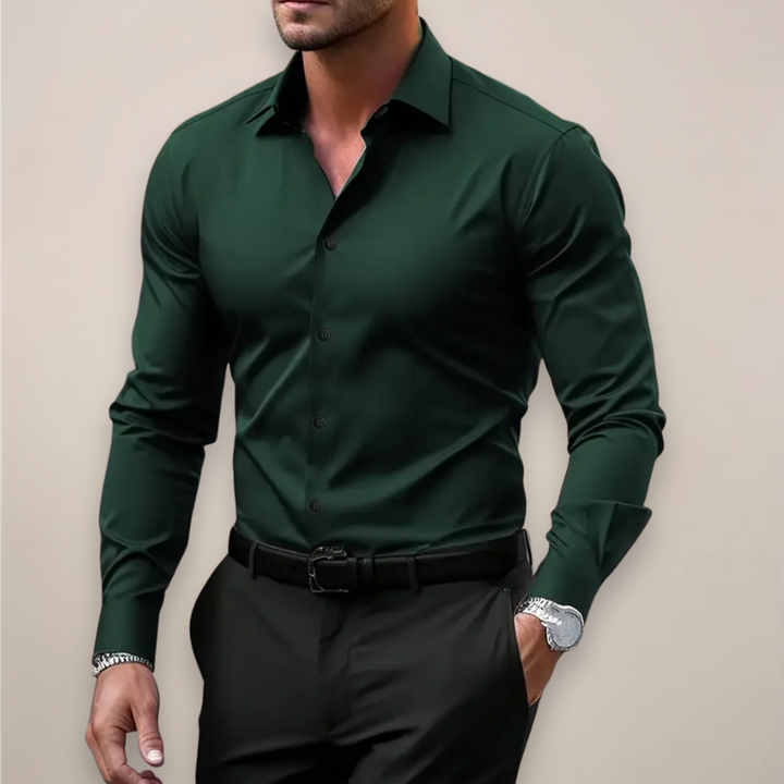 Elliot &amp; Stone Notched Collar Long Sleeve Button-Up Shirt