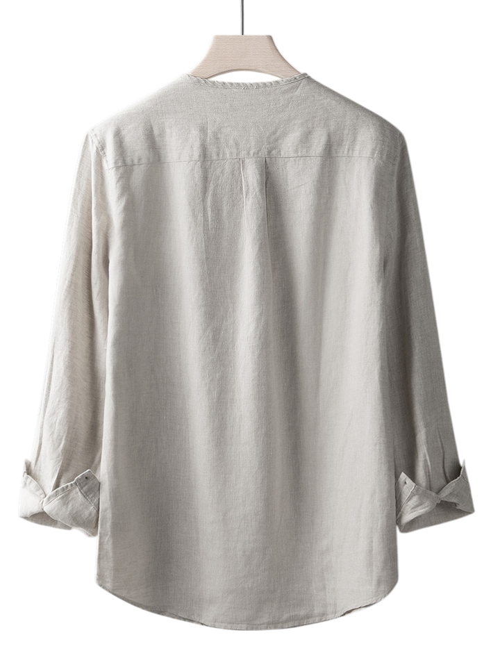 Elliot &amp; Stone Drift Henley Linen Shirt Long Sleeve