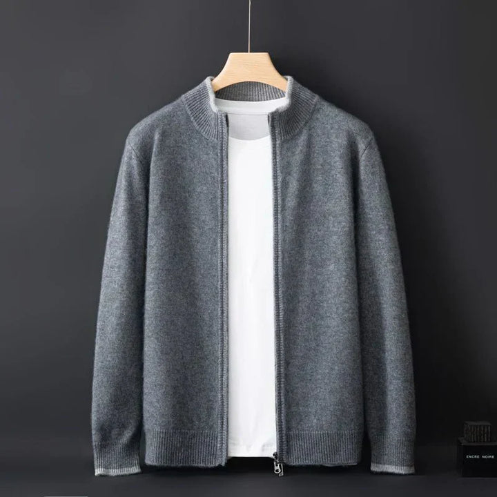 Saint Aurell Bellagio Cashmere Blend Full-Zip Sweater Ribbed
