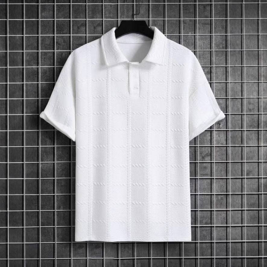 Saint Aurell Belmont Men's Textured Performance Knit Polo Shirt