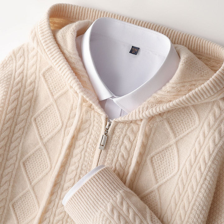 Saint Aurell Montclair Cashmere Zip Hoodie Relaxed Fit