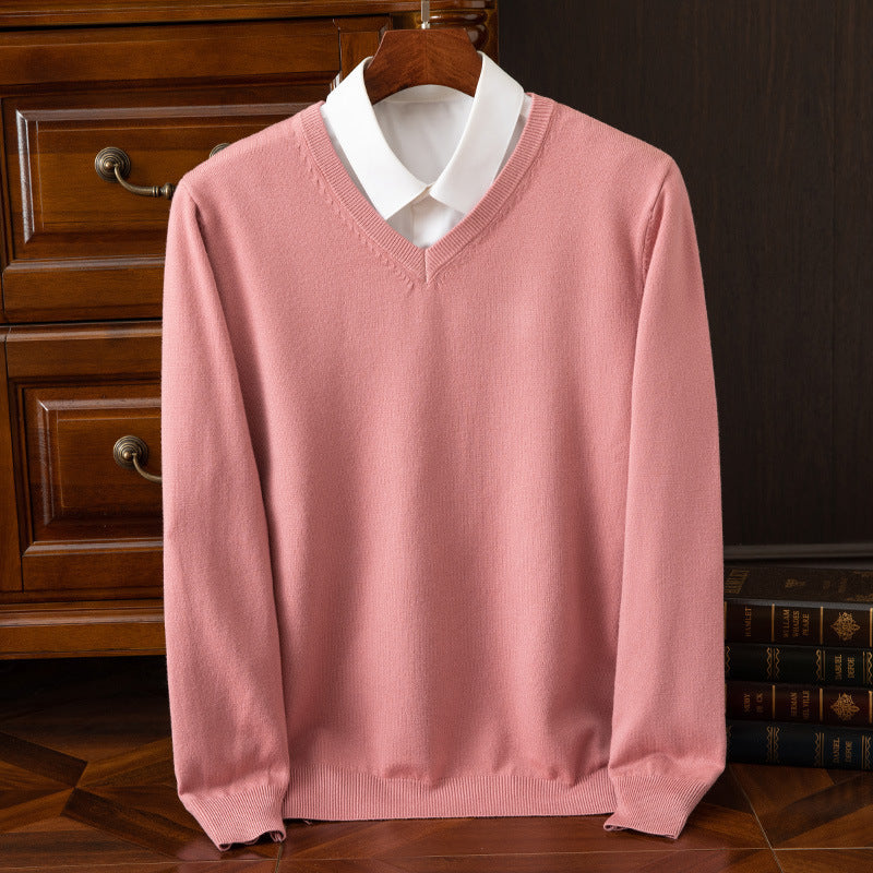 Saint Aurell Olympia Cashmere V-Neck Sweater Premium Soft Knit