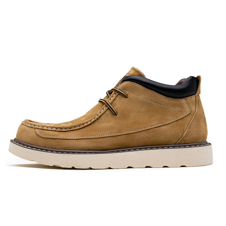 Elliot &amp; Stone Parker Suede Moc Toe Wedge Boots