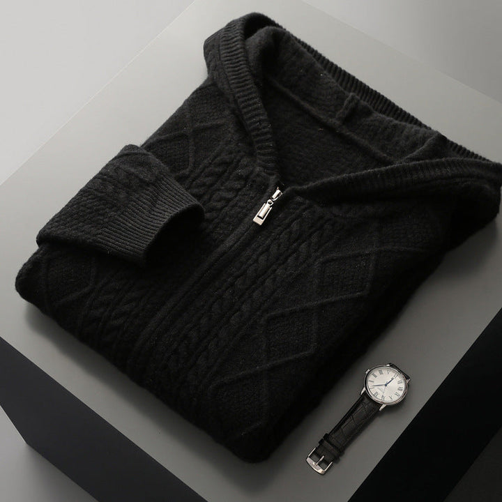 Saint Aurell Montclair Cashmere Zip Hoodie Relaxed Fit