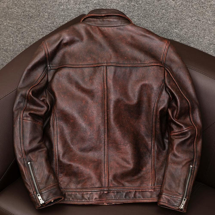 Saint Aurell Frontier Leather Field Jacket Structured Fit