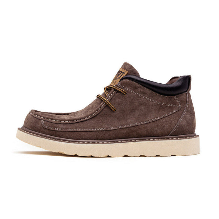 Elliot &amp; Stone Parker Suede Moc Toe Wedge Boots