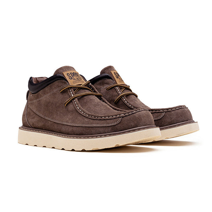 Elliot &amp; Stone Parker Suede Moc Toe Wedge Boots