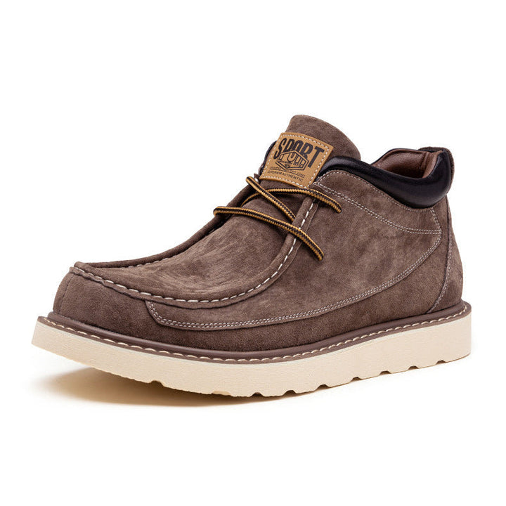 Elliot &amp; Stone Parker Suede Moc Toe Wedge Boots