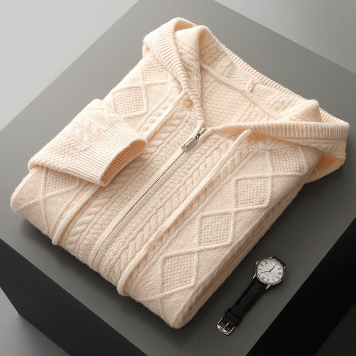 Saint Aurell Montclair Cashmere Zip Hoodie Relaxed Fit