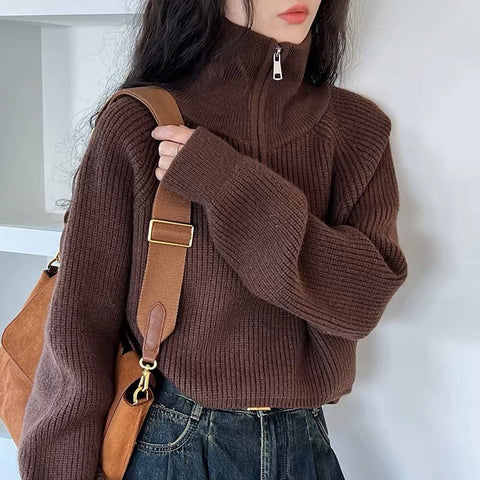 Sofia Soft-Touch Quarter-Zip Sweater - Elliot & Stone