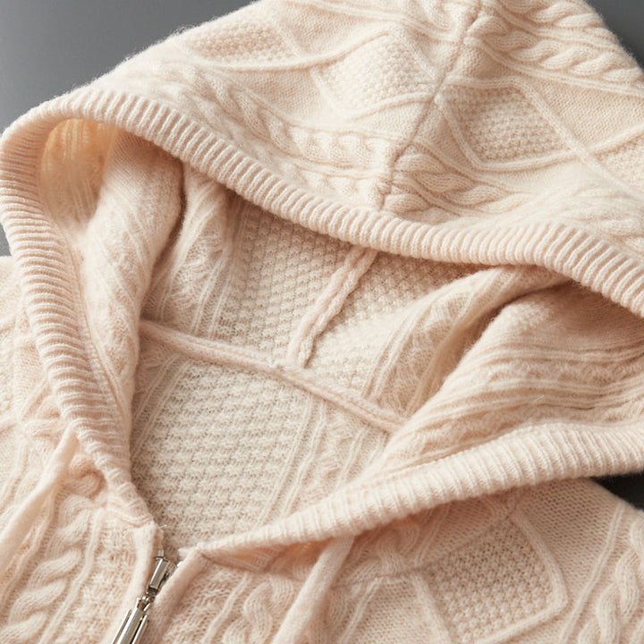 Saint Aurell Montclair Cashmere Zip Hoodie Relaxed Fit