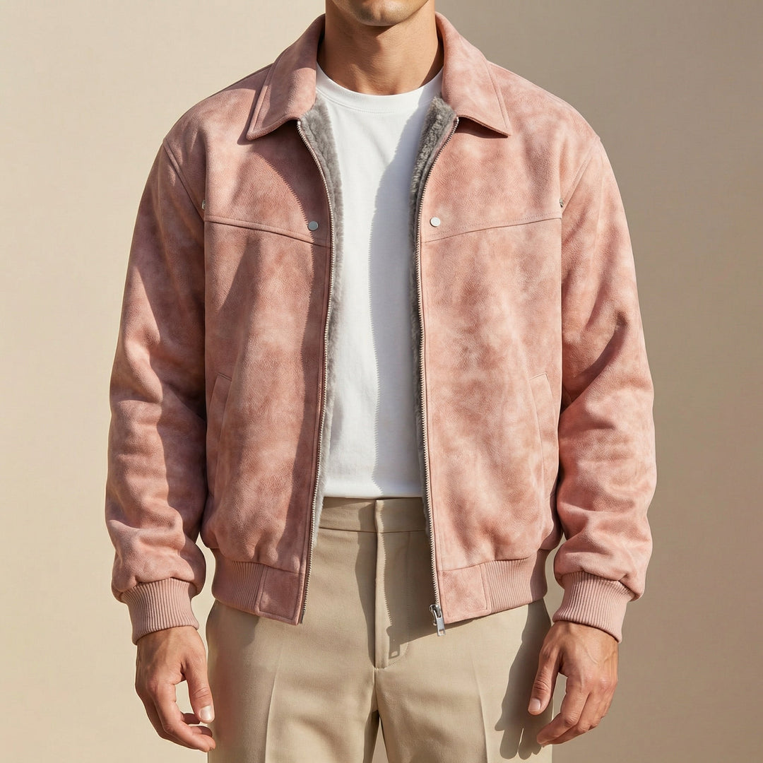 Elliot &amp; Stone Jacob Lambskin Leather Jacket Tailored Fit