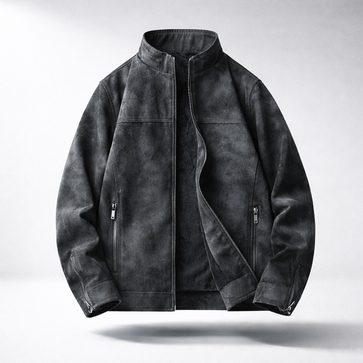 Saint Aurell Belmont Fleece-Lined Suede Jacket for Men