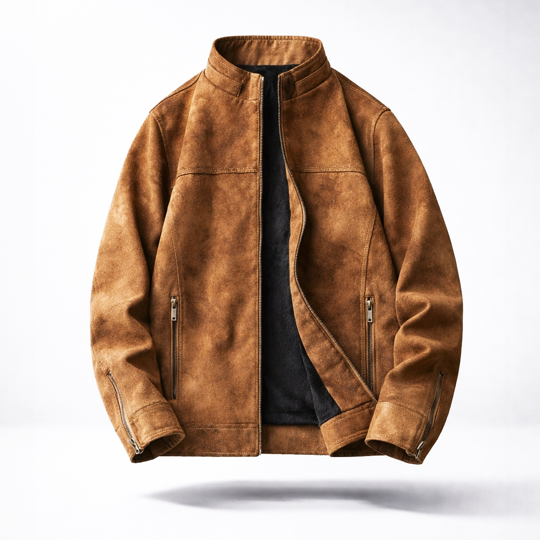 Saint Aurell Belmont Fleece-Lined Suede Jacket for Men