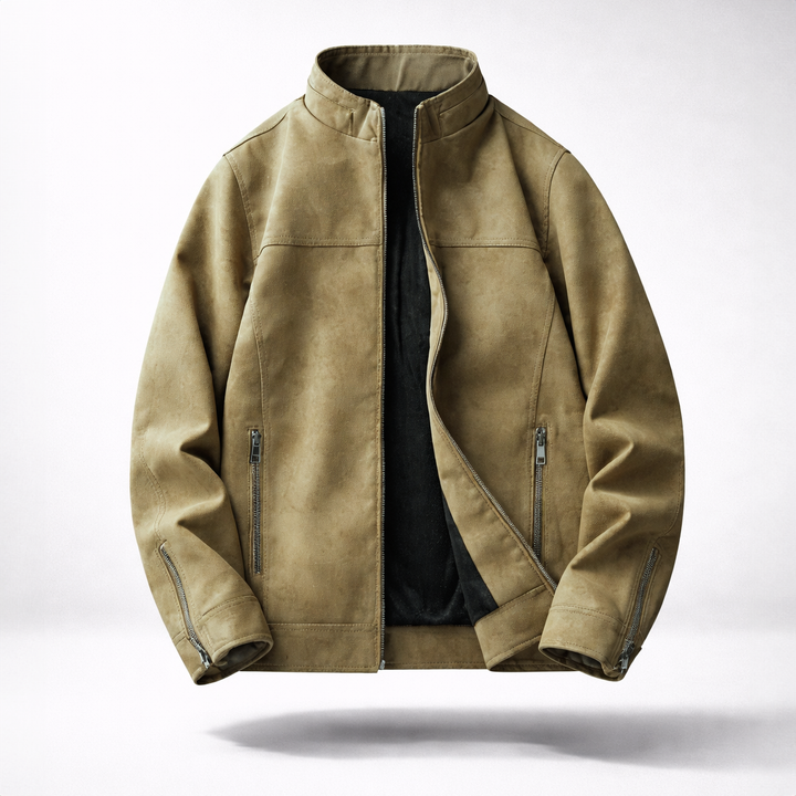 Saint Aurell Belmont Fleece-Lined Suede Jacket for Men