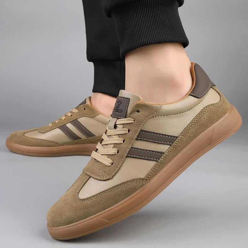 Saint Aurell Mercer Suede Trainers Retro Casual Lace-Up Sneakers