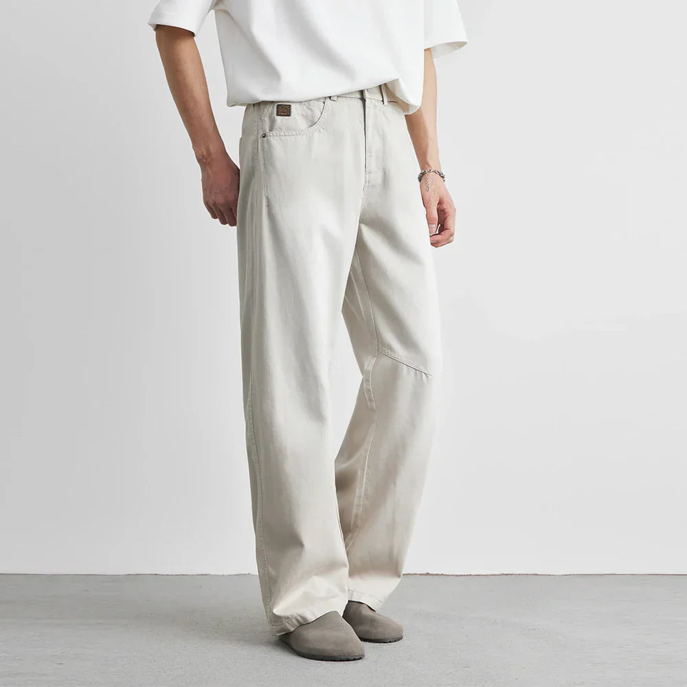 Saint Aurell Kuro Wide-Leg Pants Brushed Cotton