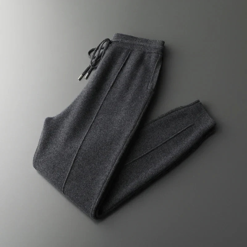Saint Aurell Turin Merino Wool Trousers Relaxed Straight Leg