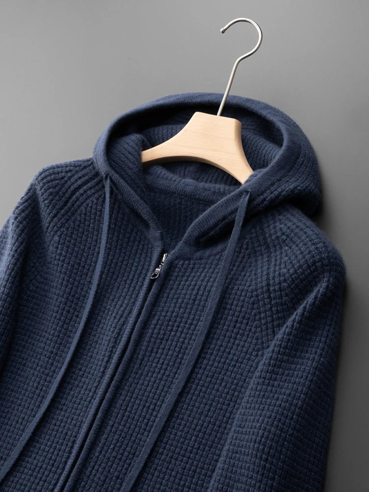 Saint Aurell Monaco Cashmere Hoodie Midnight Navy
