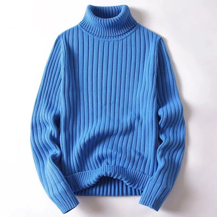 Saint Aurell Asher Ribbed Turtleneck Long Sleeve Knit Sweater