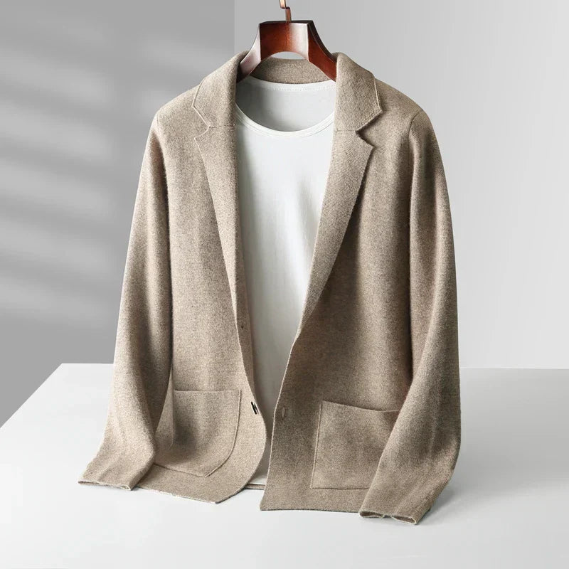 Saint Aurell Napoli Cashmere Cardigan Shawl Collar Button-Front