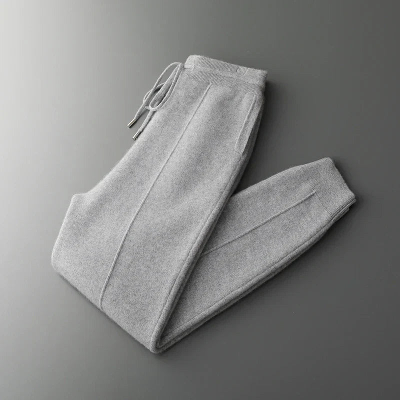 Saint Aurell Turin Merino Wool Trousers Relaxed Straight Leg